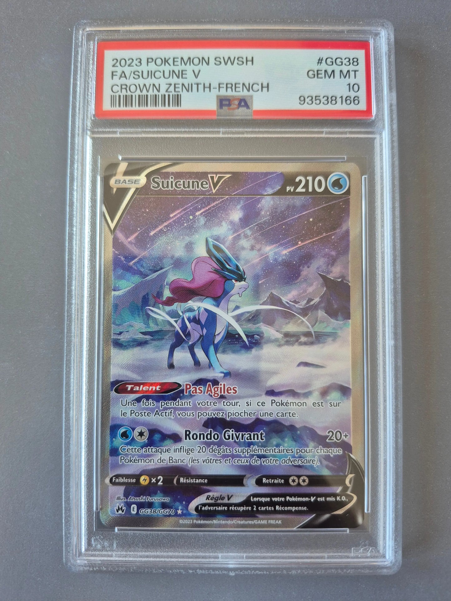 Pokémon – Suicune V GG38/GG70 - PSA 10 The Pokémon Compagny