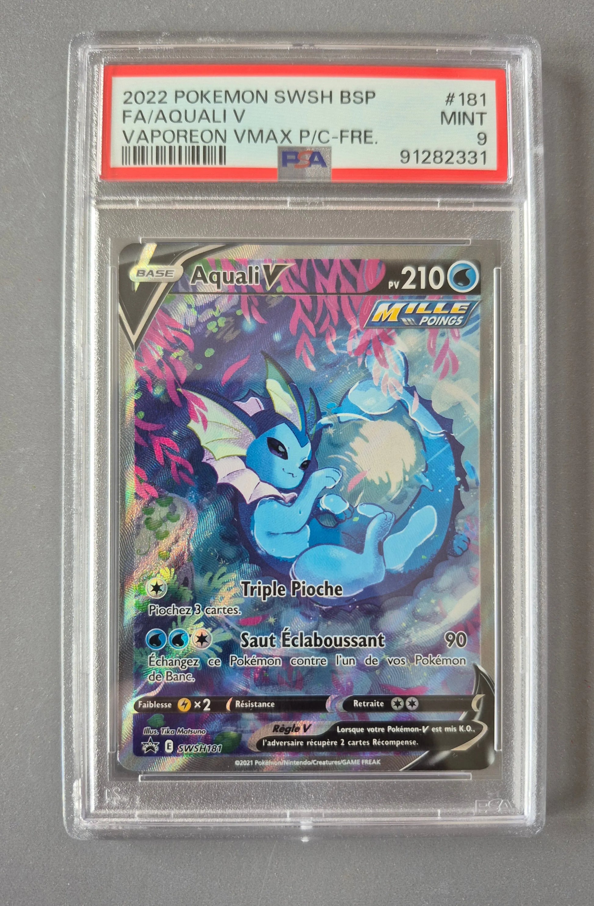 Pokémon – Aquali V SWSH181 - PSA 9 The Pokémon Compagny
