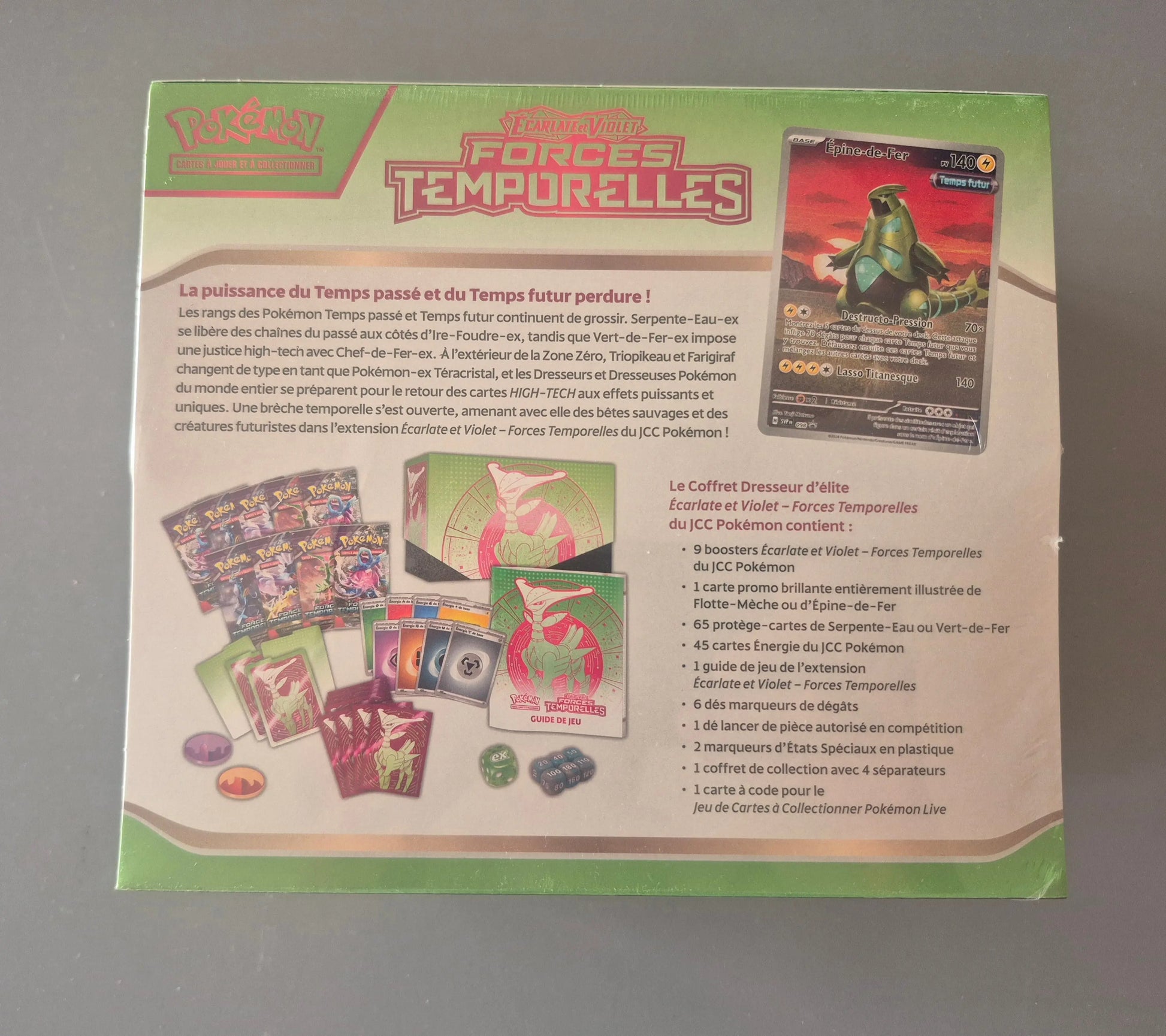 Pokémon – Coffret Dresseur D'Elite - Forces Temporelles EV5 - Vert-de-Fer - FR The Pokémon Compagny